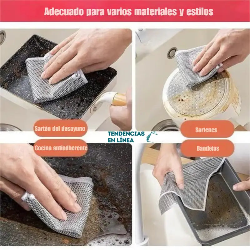 Paños de Alambre Multiusos. ¡PAGA 5 Y LLEVA 10! 🎁Obsequio: E-book