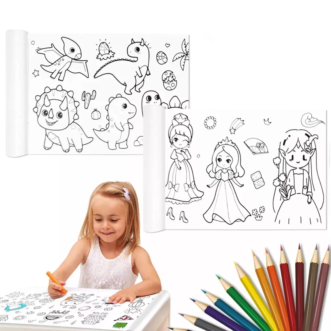 Rollo Papel Adhesivo para Colorear